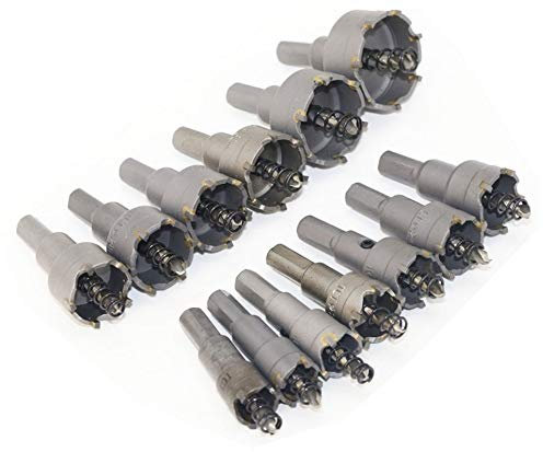 Juegos de brocas Broca de núcleo Carburo de acero 15-100mm Broca de sierra de agujero para placa de acero inoxidable Hierro Corte de metal Herramientas de perforación de corte-25mm