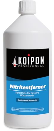 KOIPON Nitritentferner 1 L gegen Ammonium, Nitrit & Nitrat im Teich | Soforthilfe bei kritischen Wasserwerten – entfernt Ammonium, Nitrit & Nitrat für bessere Wasserwerte im Gartenteich