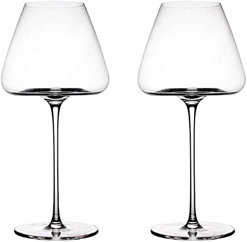 ZRDSZWZ Juego de copas de vino tinto fiables de grandes copas de vino transparente, diseño ultra elegante, ideal para ocasiones especiales, bar en el hogar (tamaño: 2)