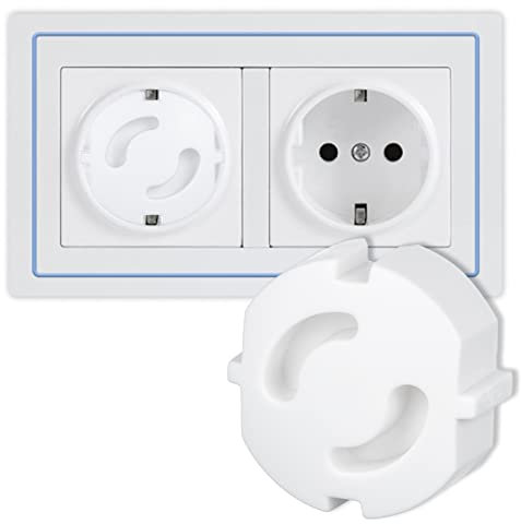 tao pipe 20 Stück Steckdosen Kindersicherung, Steckdosenschutz zum Stecken, Steckdose Kindersicherung, Babysicherung Steckdose, Steckdosensicherung