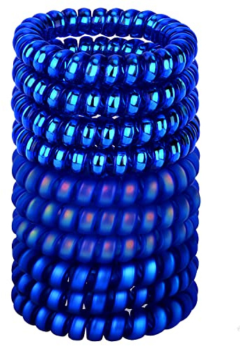 JessLab Spiral hårsnoddar, 10 st. spårlös telefonkabel, hårsnoddar, plastspole, hårsnoddhållare, ingen skada, hårsmycke för flickor, kvinnor, kvinnor, färg sorterad (#10)