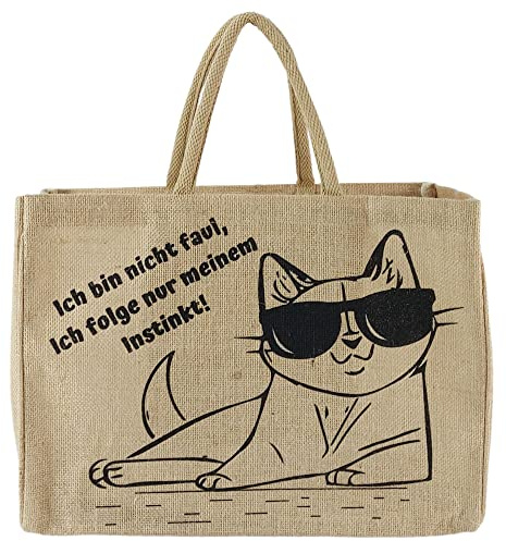 Domelo Jute Einkaufskörbe Einkaufstasche groß 24L vegan Jutetasche in beige