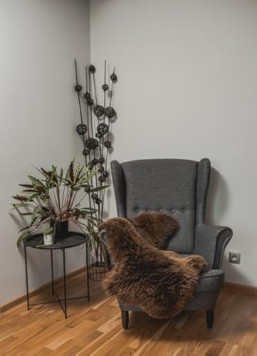 Tannery Sheepskin Natürliche Schaffell-Teppiche in Braun, Hochwertiges Schaffell, Schafsleder, Schafsfell-Bereich, Teppiche, Teppichböden, Schaffell Hygge (90cm/50cm)