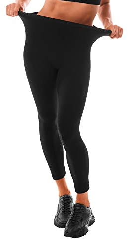 Leafigure Gym Leggings Womens High Waist Black Leggings for Women Workout XXL