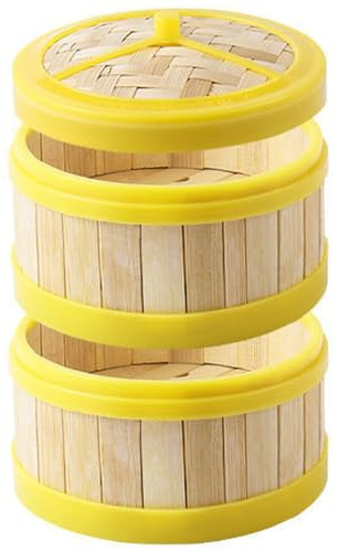 OUNONA 1 Set Dumpling Steamer Basket Buns Making Steamer Kitchen Steamer Bamboo Dumpling Steamer Bamboo Fish Steamer Bamboo Steamer Bun Steamer Kitchen Accessory Steamer with Lid