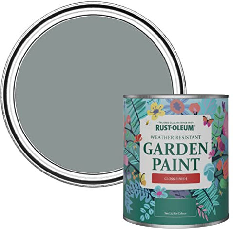 Rust-Oleum Grey Mould-Resistant Garden Paint In Gloss Finish - Slate 750ml