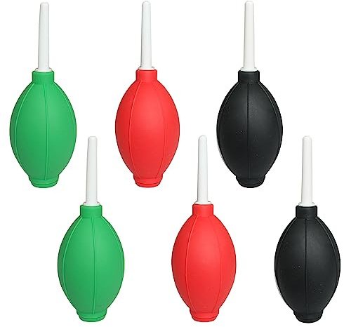 Fayemint 6 Stück Blasebalg Dust Blower, Blasebalg Kamera, Weicher Gummi-Luftgebläse, für Reinigung von Kameras, Spiegelreflexkameras, Objektiven, Autos, Tastaturen und Anderen Instrumenten