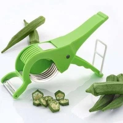 2 in 1 Vegetable Fruit Cutter Multi Blade Stainless Steel 5 Blade Veg Cutter Bhindi Cutter Multi Cutter