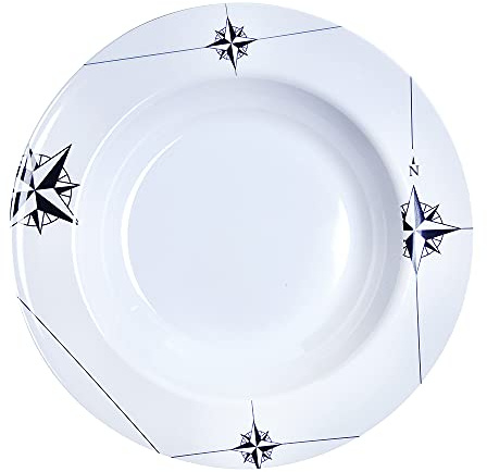 Piatto fondo rotondo in melamina Marine Business - NORTHWIND - 22,4 cm... [15002C]