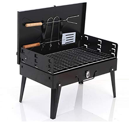 Juego de barbacoas para exteriores, horno espesado portátil para exteriores, parrilla de carbón pequeña para el hogar