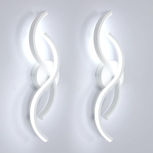 Toolight 2 Stück LED Wandlampe Innen, 15W 1687LM Moderne LED Wandleuchte Flur Kaltweiß 6500K, 41CM Kreative Wandbeleuchtung Weiß für Wohnzimmer Schlafzimmer Korridor Treppen | LED Wandlampe Innen, 1687LM Moderne LED Wandleuchte, Kreative Wandbeleuchtung für Wohnzimmer Schlafzimmer Korridor Treppen