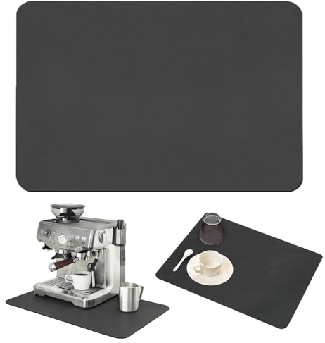 Alfombrilla Cafetera 50cmx40cm Alfombrilla Escurreplatos Fondo Gris oscuro