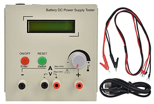Battery Tester, DC Power Supply Tester, 150W/250W Capacity, 0.1-20A Adjustable Current, USB Data Export, LCD Display, for Lithium/NiMH/Pb Batteries, Professional Battery Analyzer