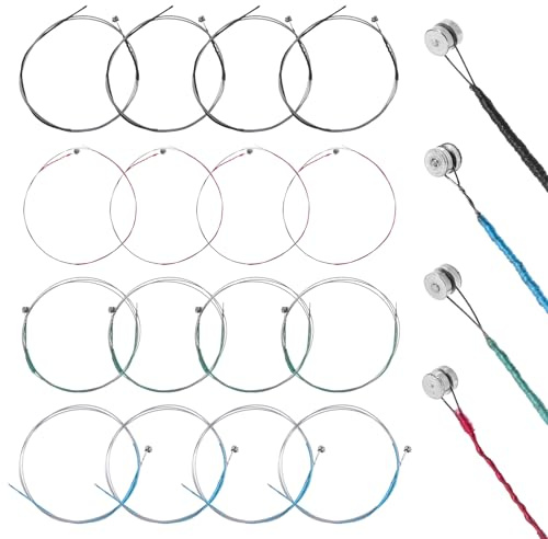 16 Stück Violinsaiten 4/4, Universalsaite Stahlkern Geigensaite Universal Komplettset Violine für Instrumente Saiten 1/2, 1/4, 3/4, 4/4 Violine