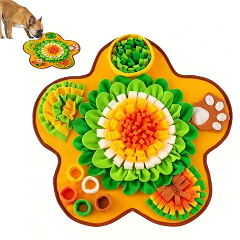 WideSmart Snuffle Mat para Perros,60 * 60cm Alfombra Olfativa Perros,Alfombra de Actividades para Mascotas,Portable y Fácil de Limpiar,para Entrenamiento Olfativo,Slow Food y Alivio del Estrés