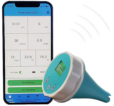 Generisch Digitaler 6-in-1-wasserqualitätsanalysator, Hochpräzise Ph-, Ec- Und Tds-erkennung, App-fernspeicherung Und -Export, Überwachung Der Wasserqualität In Schwimmbädern Und Aquarien