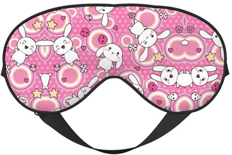 Schlafmaske mit Cartoon-Tier-Druck, weiche Augenmaske für Zuhause und Camping, blockiert Licht, bequem für die meisten Benutzer