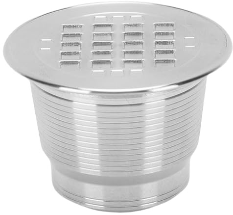 AUNMAS Reusable Coffee Capsule Pod, 304 Stainless Steel Filter Enhanced Coffee Filtration Universal Capsule Includes Brush and Spoon