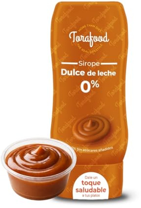 Sirope Zero Dulce de Leche 330ml | 0% Azúcares Añadidos | Ideal para Postres, Frutas, Helados, Tortitas y Más | Alternativa Saludable | Torafood