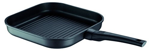 Rohe Germany 215072-28 Grillpfanne Novara 28 cm, Antihaft beschichtet, Schwarz, eckig