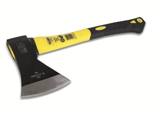 Triuso Handbeil Hacke Beil Axt- GS-geprüft- 800gr mit Fiberglasstiel Handaxt