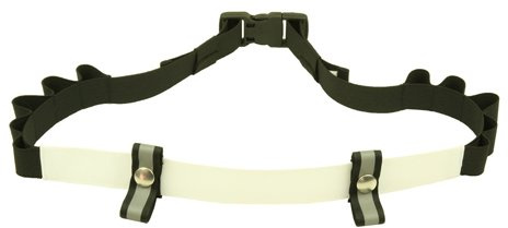 ANDREAS WIPPER Laufgürtel mit Gelschlaufen, Startnummernhalter, Startnummerngurt, Startnummernbefestigung, Startnummernband White Edition
