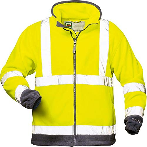 Elysee Warnschutz-Fleecejacke Valentin, 1 Stück, Größe XL, gelb/marine, 22709-XL