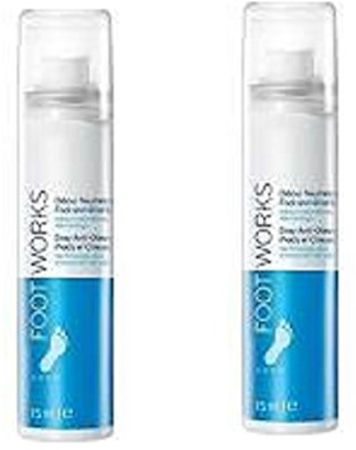 2 x Avon Footworks Odour Neutralising Foot and Shoe Spray - 75ml