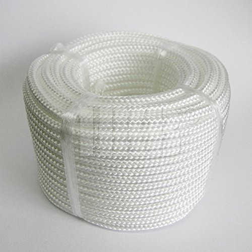 HKB ® 20 m x 4mm -- POLYPROPYLEN SEIL PP Seil Polypropylenseil WEISS Festmacher Flechtleine Tauwerk Tau Reepschnur 16 fach GEFLOCHTEN Artikelnr. 20090