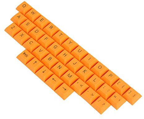 YMDK Top print DSA 37 Key Keycap Keyset 1.4mm PBT for MX Switches Mechanical Keyboard (Orange)