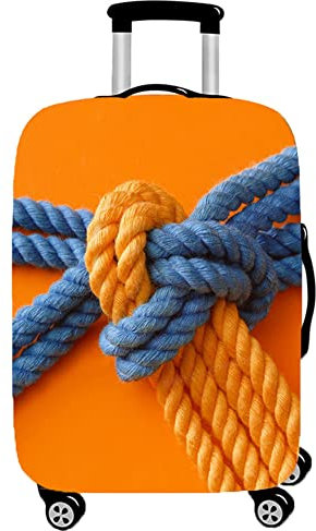 Elastisch Kofferhülle, DOTBUY 3D Reise Kofferschutzhülle Gepäck Cover Reisekoffer Hülle Schutz Bezug Schutzhülle Waschbare Reisetasche Kofferbezug (Seil,XL (30-32 Zoll))