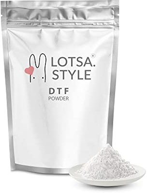 Lotsa Style Adhesivo termofusible de transferencia digital en polvo DTF Direct to Film Pretratamiento para impresión directa de camisetas (17,6 oz / 500 g, blanco)