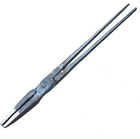 Tenaza de Forja Pinzas Planas Pinzas de Herrero para Anvil Vise Forge 80cm 3.0kg Tenaza de Forja Nariz Plana para Ingeniero Herrero