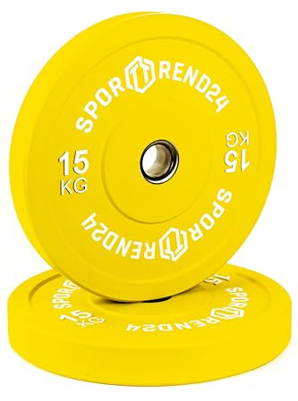 Sporttrend 24® Bumper Plate Gewichtswahl | Gewichtsscheibe Gewichtscheibe Hantelscheibe Hantelgewichte Fitness Scheiben Gewicht Gewichte Weightplate Weight Plate Weights für Langhantel Hantelstange