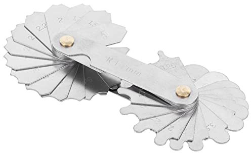 Misuratore del raggio in acciaio legato, misuratore del raggio ad alta precisione R 1-7MM per superfici concave e convesse