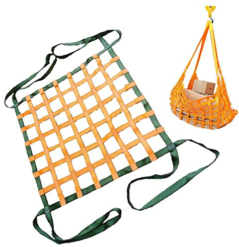 Hebenetz - Anhängernetz, Hebeschlingennetze, Hängende Ziegelnetztasche, Polyester-Flachhebe-Reißfestigkeit, Schiffsbeladung Und -entladung Warendock-Hebenetz ( Size : 4 X 4M/Mesh 20cm/Load 3.5T )