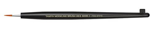 Tamiya 87219 Pinsel HG II Punkt Klein Kunsthaar - Modellbau Pinsel, Modellbau-Zubehör, Bastelwerkzeuge, hochwertiges Modellbauzubehör, Schwarz