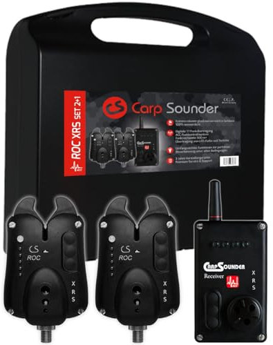 Carp Sounder ROC XRS Acc 2+1 - Bissanzeiger Set zum Angeln auf Karpfen, Karpfenbissanzeiger, Bissmelder, Bissanzeigerset