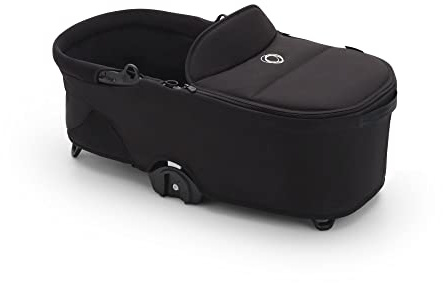 Bugaboo Dragonfly Bassinet, Carrycot with Aerated Mattress and Apron, One Hand Easy Fold with Pram in Any Position, Compatible Dragonfly City Stroller, Midnight Black