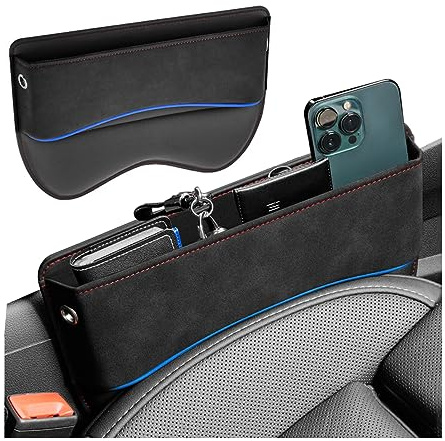 JNNJ Konsole Seitentasche Aufbewahrungsbox, Autositz Lückenfüller Organizer, Auto Organizer für Vordersitz Lücke Füllen, Multi-Funktions-Autositz Lücke Lagerung Tasche