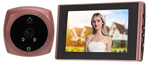 Visor de Puerta Digital de 4,3 Pulgadas, Mirilla de Puerta Inteligente, Visión Nocturna, Detección de Movimiento, Cámara de Visión de Puerta Antirrobo para Casa, Villa, Oficina