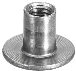 QUARKZMAN 12 piezas M6 Tuercas en T Tuercas en T Altura de 12mm Agujero | de Acero al Carbono, Tuercas Redondas con Base Soldable, Tuercas de Placa con Rosca Hembra, Pasante