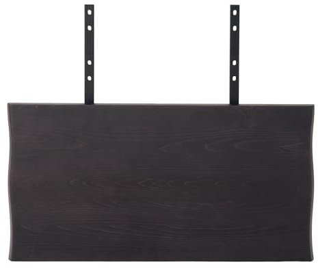 möbelando Ansteckplatte >Toulon/Montpellier< in Schwarz, Eiche-Massiv - 95x4x50cm (BxHxT)