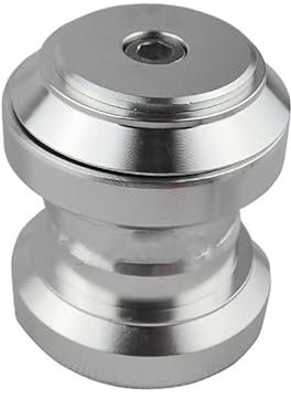 WANGBINGXING SteuersäTze 34-mm-Fahrradsteuersätze Lenkung, abgedichtete Patronenlager, Vorbau, konische Säule, Mountainbike, Rennrad, gewindeloser externer Steuersatz(Silver)