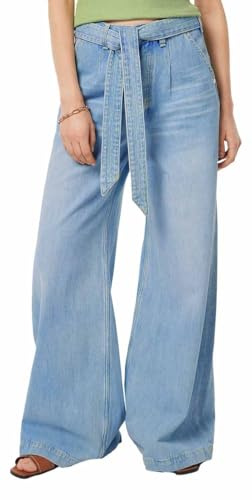 Scotch & Soda dam The Wave Wide Leg Luna Blue Light Jeans, Luna Blue Light, 27W / 34L