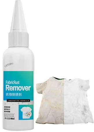 Smacchiatore antiruggine per vestiti, 80 ml, detergente per vestiti, rimozione rapida e facile dello sporco per ruggine di rame, ruggine 'acqua, ruggine del tè