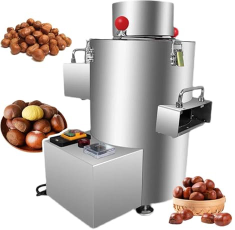 LSHFYV Peladora de castañas Comercial, 1-5 kg/Vez, peladora de castañas de Acero Inoxidable, 200 kg/h, máquina peladora y abridora de castañas eléctrica Comercial,220V