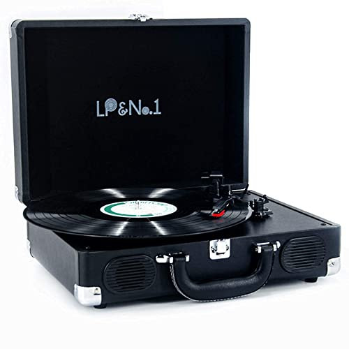 JFNHUTL Tourne-Disque rétro, Tourne-Disque phonographe Bluetooth Vintage à 3 Vitesses, Tourne-Disque Portable pour Valise, Tourne-Disque