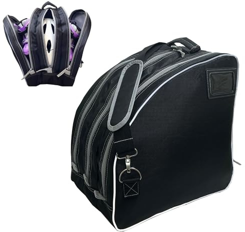 Bolsa para Patines 1680D Pro – 3 Compartimentos, ventilación y Bordes Reflectantes – Compatible Patines en línea/Hielo –Longitud Maxima 36cm