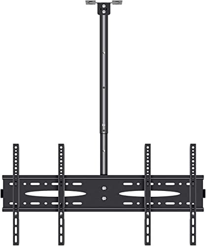 Soporte universal de techo para TV para la mayoría de televisores LCD de 32 pulgadas, soporta pantallas de hasta 70 kg, telescópico, altura ajustable, soporte de montaje para TV